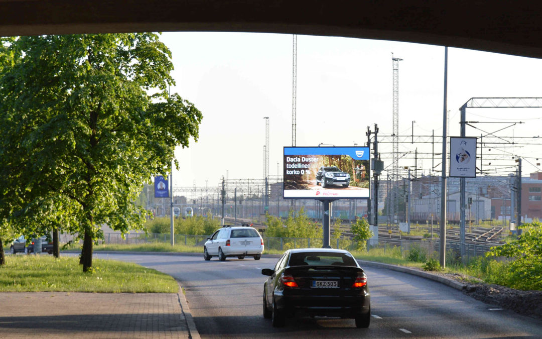 Ulkonäyttö – Turun mediaverkosto – Helsinginkatu